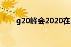 g20峰会2020在哪举办（G20峰会）