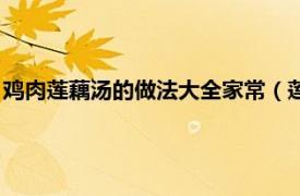 鸡肉莲藕汤的做法大全家常（莲藕鸡汤的做法相关内容简介介绍）