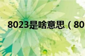 8023是啥意思（8023的含义是什么意思）