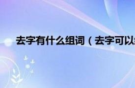 去字有什么组词（去字可以组什么词语相关内容简介介绍）