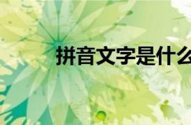 拼音文字是什么意思（拼音文字）