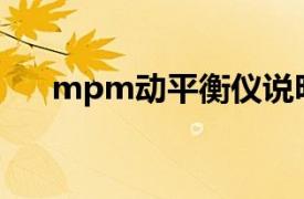 mpm动平衡仪说明书（MPM动平衡）