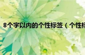 8个字以内的个性标签（个性标签8个字以内相关内容简介介绍）