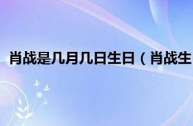 肖战是几月几日生日（肖战生日是几月几号相关内容简介介绍）