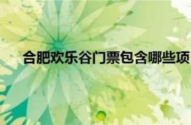 合肥欢乐谷门票包含哪些项目（欢乐谷门票包含哪些项目）