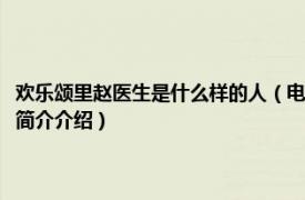 欢乐颂里赵医生是什么样的人（电视剧欢乐颂里的赵医生是谁演的相关内容简介介绍）