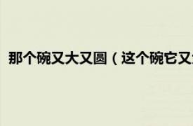 那个碗又大又圆（这个碗它又大又圆什么梗相关内容简介介绍）