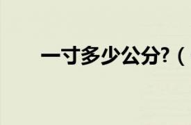 一寸多少公分?（一寸多少厘米公分）