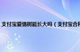 支付宝爱情树能长大吗（支付宝合种爱情树怎么能长大相关内容简介介绍）