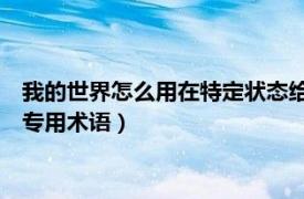 我的世界怎么用在特定状态给予效果（状态效果 Minecraft游戏专用术语）