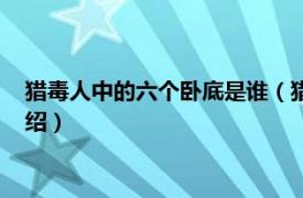 猎毒人中的六个卧底是谁（猎毒人六个卧底是谁相关内容简介介绍）