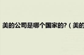 美的公司是哪个国家的?（美的公司是哪国的相关内容简介介绍）