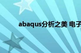 abaqus分析之美 电子书（ABAQUS分析之美）