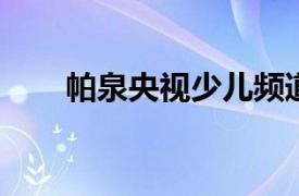 帕泉央视少儿频道搜游大行动纪念品