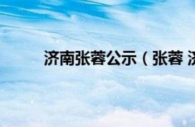 济南张蓉公示（张蓉 济南市人民政府副秘书长）