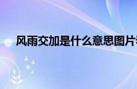 风雨交加是什么意思图片看看（风雨交加是什么意思）