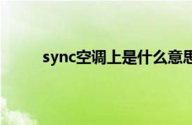 sync空调上是什么意思（auto空调是什么意思）