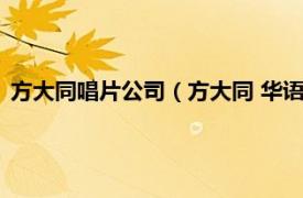 方大同唱片公司（方大同 华语流行乐男歌手、音乐人、制片人）