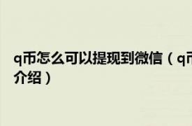 q币怎么可以提现到微信（q币有什么用提现到微信相关内容简介介绍）