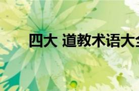 四大 道教术语大全（四大 道教术语）