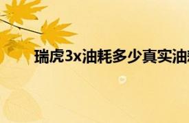 瑞虎3x油耗多少真实油耗论坛（瑞虎3x油耗多少）