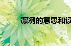 凛冽的意思和读音（凛冽的意思）