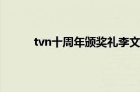 tvn十周年颁奖礼李文世（TVN十周年颁奖礼）