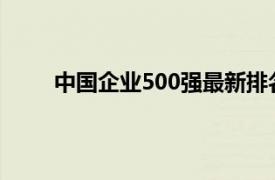 中国企业500强最新排名2021（中国企业500强）