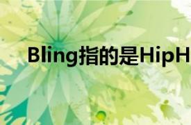 Bling指的是HipHop里所有奢华的装饰