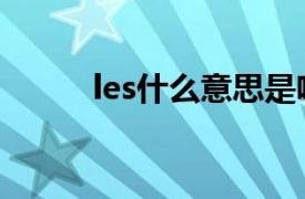 les什么意思是啥（les什么意思）