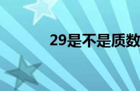 29是不是质数（2是不是质数）