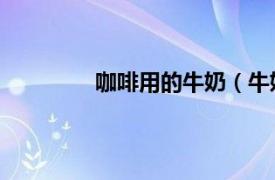 咖啡用的牛奶（牛奶咖啡 牛奶咖啡饮料）