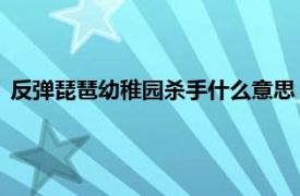 反弹琵琶幼稚园杀手什么意思（反弹琵琶 幼稚园杀手演唱歌曲）