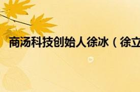 商汤科技创始人徐冰（徐立 商汤科技联合创始人、CEO）