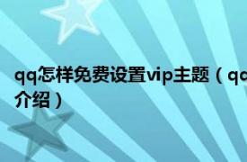 qq怎样免费设置vip主题（qq怎么免费设置vip主题相关内容简介介绍）