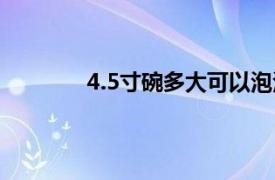 4.5寸碗多大可以泡泡面嘛（4.5寸碗多大）