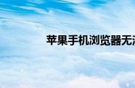 苹果手机浏览器无法打开网页是什么原因