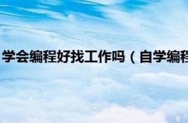 学会编程好找工作吗（自学编程能找到工作吗相关内容简介介绍）