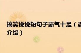 搞笑说说短句子霸气十足（霸气幽默句子说说心情相关内容简介介绍）