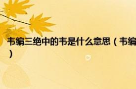 韦编三绝中的韦是什么意思（韦编三绝的韦是什么的意思相关内容简介介绍）