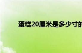 蛋糕20厘米是多少寸的（20寸蛋糕是多少厘米）