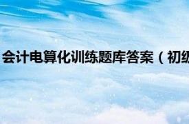 会计电算化训练题库答案（初级会计电算化模拟试卷及参考答案）