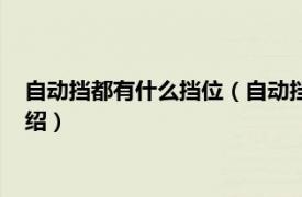 自动挡都有什么挡位（自动挡有几个档位位介绍相关内容简介介绍）