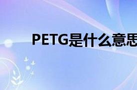 PETG是什么意思（pet是什么意思）