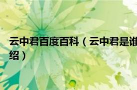 云中君百度百科（云中君是谁-云中君是什么人物相关内容简介介绍）