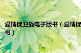 爱情保卫战电子版书（爱情保卫战 2011年新世界出版社出版的图书）