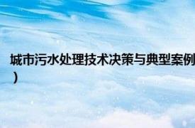 城市污水处理技术决策与典型案例研究（城市污水处理技术决策与典型案例）