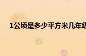 1公顷是多少平方米几年级学的（1公顷是多少平方米）