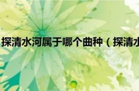 探清水河属于哪个曲种（探清水河是什么曲种相关内容简介介绍）