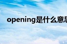 opening是什么意思（open是什么意思）